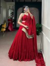 Lnb1710 Satin Chiffon Bandhej Print Navratri Lehenga Choli